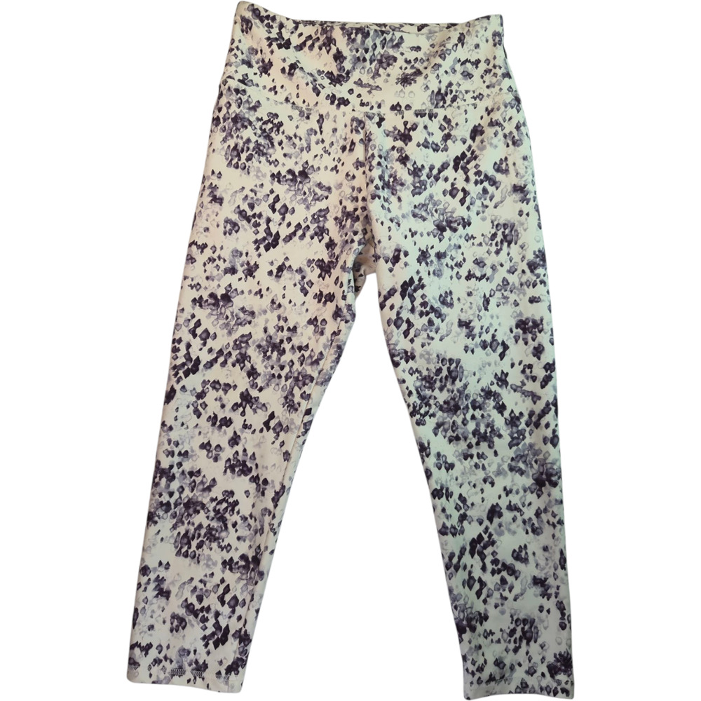 Balance Collection Compression Leggings Women's Large Purple Paint Spatter Pants